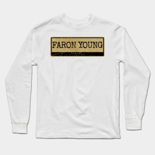 Aliska text black retro - Faron Young Long Sleeve T-Shirt